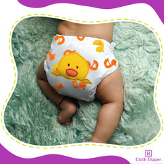 Reusable Baby Cloth Diaper with Adjustable Snap Buttons and Insert (Set of 1)