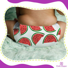 Reusable Baby Cloth Diaper with Adjustable Snap Buttons and Insert (Set of 1)