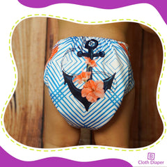 Washable & Reusable Baby Cloth Diaper With Adjustable Size Button (Set of 2)