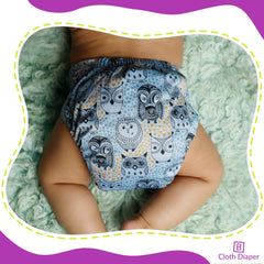 Reusable Baby Cloth Diaper with Adjustable Snap Buttons and Insert (Set of 1)