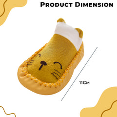 Soft and Stretchy Cotton Sock Shoes for Baby (Turmeric)