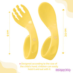 Baby Spoon and fork Set for Baby Feeding (Skyblue)