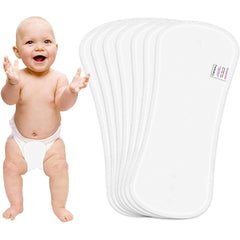 Bembika Cloth Daiper for Inserts Natures Cloth Diaper Liner, Wetfree Reusable Washable Cotton Diaper Nappy Inserts for Baby Cloth Diapers (Set of 7) (Polar Fleece-4 Layer)