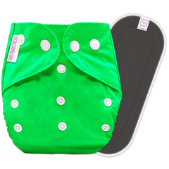 Reusable Baby Cloth Diaper with Adjustable Snap Buttons and Insert (Set of 1)