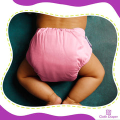 Reusable Baby Cloth Diaper with Adjustable Snap Buttons and Insert (Set of 1)
