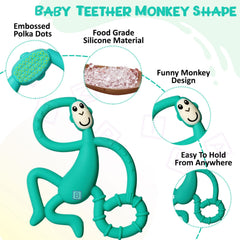 BPA Free Silicone Teething Toy for Baby (Green)