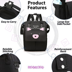 Easy to Carry Diaper Bag for Mother (Bear Black)