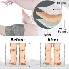 Baby Crawling Anti-Slip Knee pads (SET of 2 GREEN - LIGHT GREY)