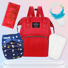 Baby Care Accessories Cloth Diaper, Inserts, Diaper Bag, Headbands, Nibbler (Set of 5)