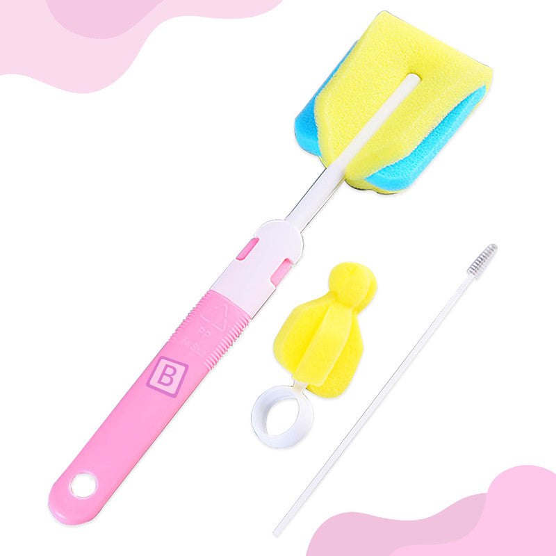 Silicone Baby Milk Bottle Cleaning Brush (Pink)