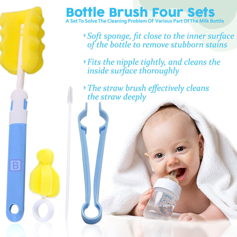 Silicone Baby Milk Bottle Cleaning Brush (Blue) – Bembika