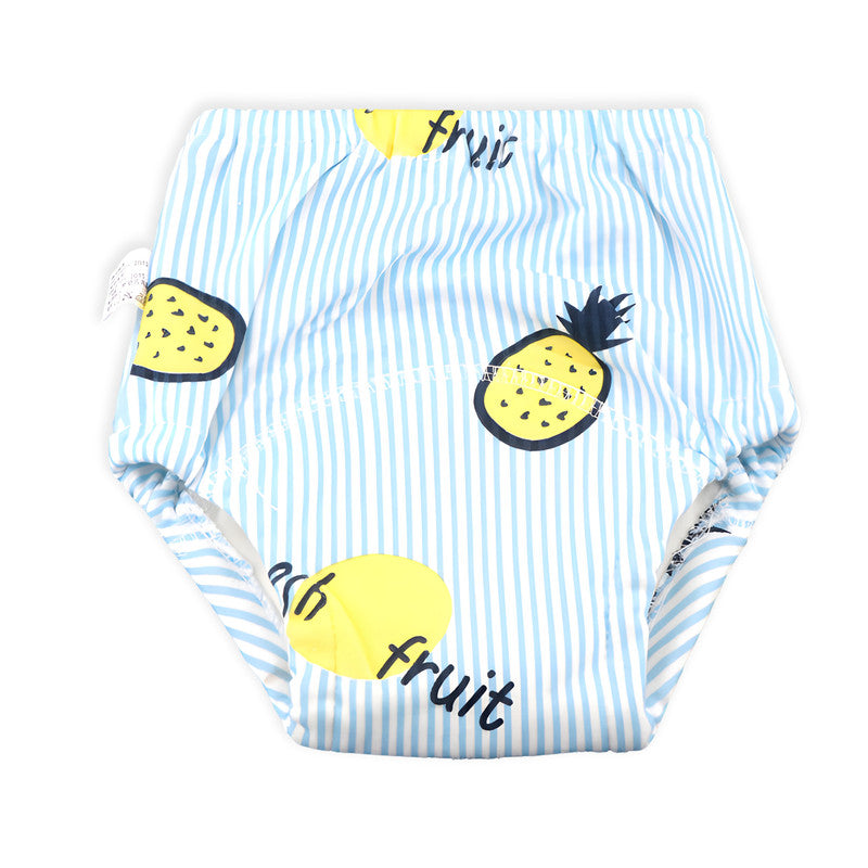 Waterproof Breathable Cotton Potty Training Pants for Babies (Blue Pineapple)