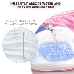Waterproof Breathable Cotton Potty Training Pants for Babies (Pink Cloud)
