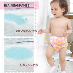 Waterproof Breathable Cotton Potty Training Pants for Babies (Pink Cloud)