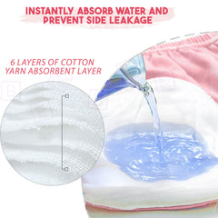 Waterproof Breathable Cotton Potty Training Pants for Babies (Pink Swan)