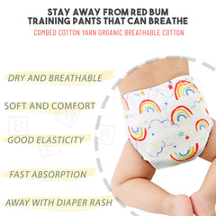Waterproof Breathable Cotton Potty Training Pants for Babies (Rainbow)