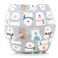 Waterproof Breathable Cotton Potty Training Pants for Babies (Scarf Bear)