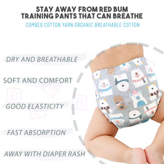 Waterproof Breathable Cotton Potty Training Pants for Babies (Scarf Bear)