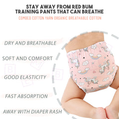 Waterproof Breathable Cotton Potty Training Pants for Babies (Unicorn)