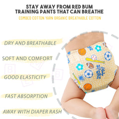 Waterproof Breathable Cotton Potty Training Pants for Babies (Set of 3)
