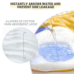 Waterproof Breathable Cotton Potty Training Pants for Babies (Set of 3)