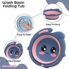 Multipurpose Baby Essential Wash Basin for Baby (Cartoon Grey)