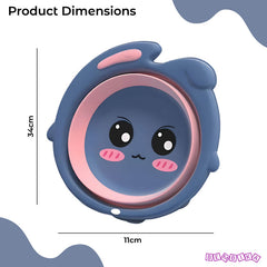 Multipurpose Baby Essential Wash Basin for Baby (Cartoon Grey)