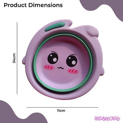 Multipurpose Baby Essential Wash Basin for Baby (Cartoon Magenta)