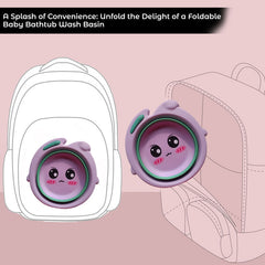Multipurpose Baby Essential Wash Basin for Baby (Cartoon Magenta)