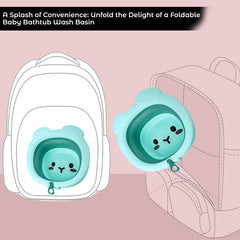 Multipurpose Baby Essential Wash Basin for Baby (Lion Green)