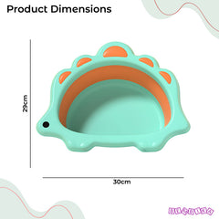 Multipurpose Baby Essential Wash Basin for Baby (Dino Sea Green)