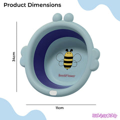 Multipurpose Baby Essential Wash Basin for Baby (Bee Sky Blue)