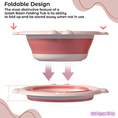 Multipurpose Baby Essential Wash Basin for Baby (Bee Pink)