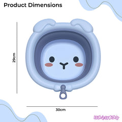 Multipurpose Baby Essential Wash Basin for Baby (Lion Sky Blue)