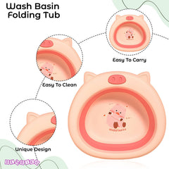 Multipurpose Baby Essential Wash Basin for Baby (Piggy Pink)