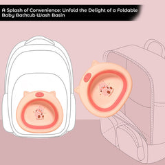 Multipurpose Baby Essential Wash Basin for Baby (Piggy Pink)