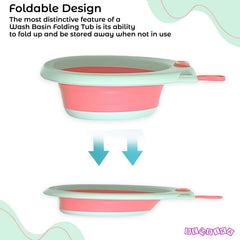 Multipurpose Baby Essential Wash Basin for Baby (Piggy Sea Green)