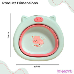 Multipurpose Baby Essential Wash Basin for Baby (Piggy Sea Green)