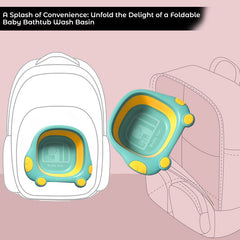 Multipurpose Baby Essential Wash Basin for Baby (Car Sky Blue)