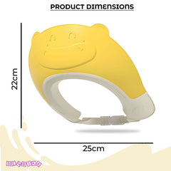Soft Bathing Baby Shower Cap for Eye Protection and Hair Wash (Yellow)
