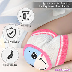 Baby Crawling Anti-Slip Knee pads (Cute Fish Pink)