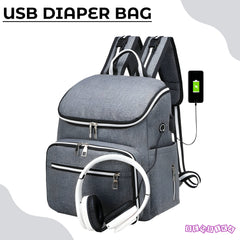 Easy to Carry Diaper Bag for Mother (Grey)
