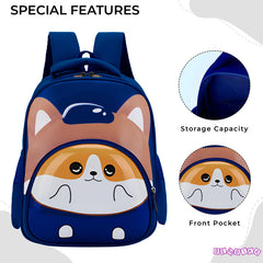 Kindergarten Cute Cartoon Kids School Bag for Boys and Girls (Blue)