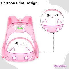 Kindergarten Cute Cartoon Kids School Bag for Boys and Girls (Rabbit Pink)