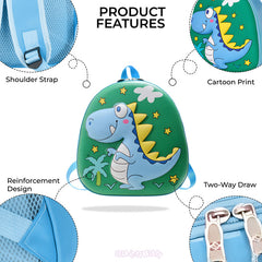 Kindergarten Cute Cartoon Kids School Bag for Boys and Girls (Green)