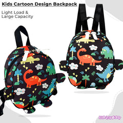 Kindergarten Cute Cartoon Kids School Bag for Boys and Girls (Black)