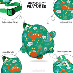 Kindergarten Cute Cartoon Kids School Bag for Boys and Girls (Green)