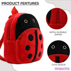 Kindergarten Cute Cartoon Kids School Bag for Boys and Girls (Fabric Bee Red)