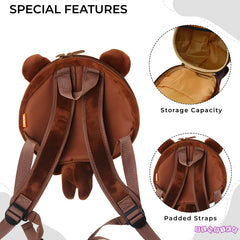 Kindergarten Cute Cartoon Kids School Bag for Boys and Girls (Brown)