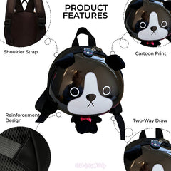 Kindergarten Cute Cartoon Kids School Bag for Boys and Girls (Black)